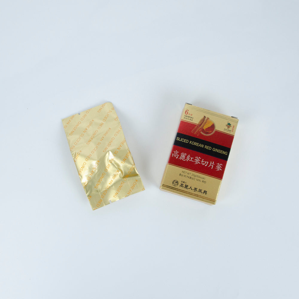 6Years Sliced Korean RED Ginseng HONEYED - Ginseng Saponin GINSENOSIDE Natural Food Healthy Snack (20g x 10 Pouches)