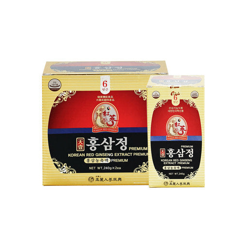 6YEARS Korean RED Ginseng Extract Premium - Ginseng Saponin GINSENOSIDE Natural Super Food Pure Extract 100% 480g (240g x 2)