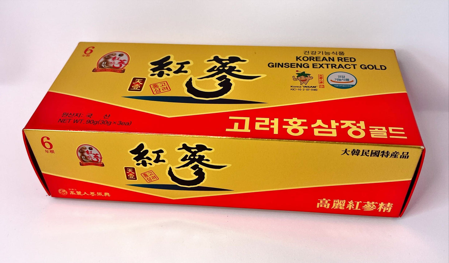 6YEARS Korean RED Ginseng Extract Gold - Ginseng Saponin GINSENOSIDE Natural Super Food Pure Extract 100% (30gx3)