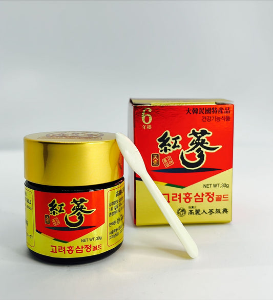 6YEARS Korean RED Ginseng Extract Gold - Ginseng Saponin GINSENOSIDE Natural Super Food Pure Extract 100% (30g)