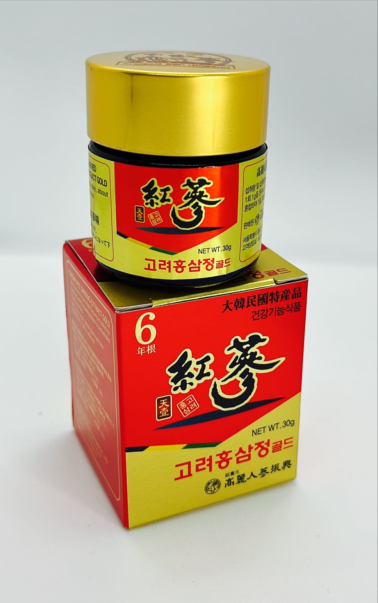 6YEARS Korean RED Ginseng Extract Gold - Ginseng Saponin GINSENOSIDE Natural Super Food Pure Extract 100% (30g)