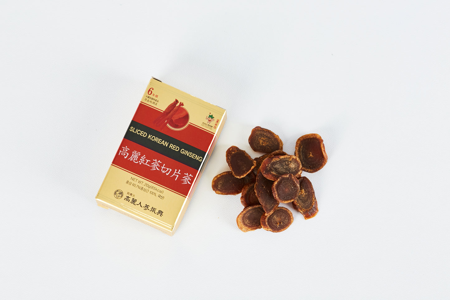6Years Sliced Korean RED Ginseng HONEYED - Ginseng Saponin GINSENOSIDE Natural Food Healthy Snack (20g x 10 Pouches)