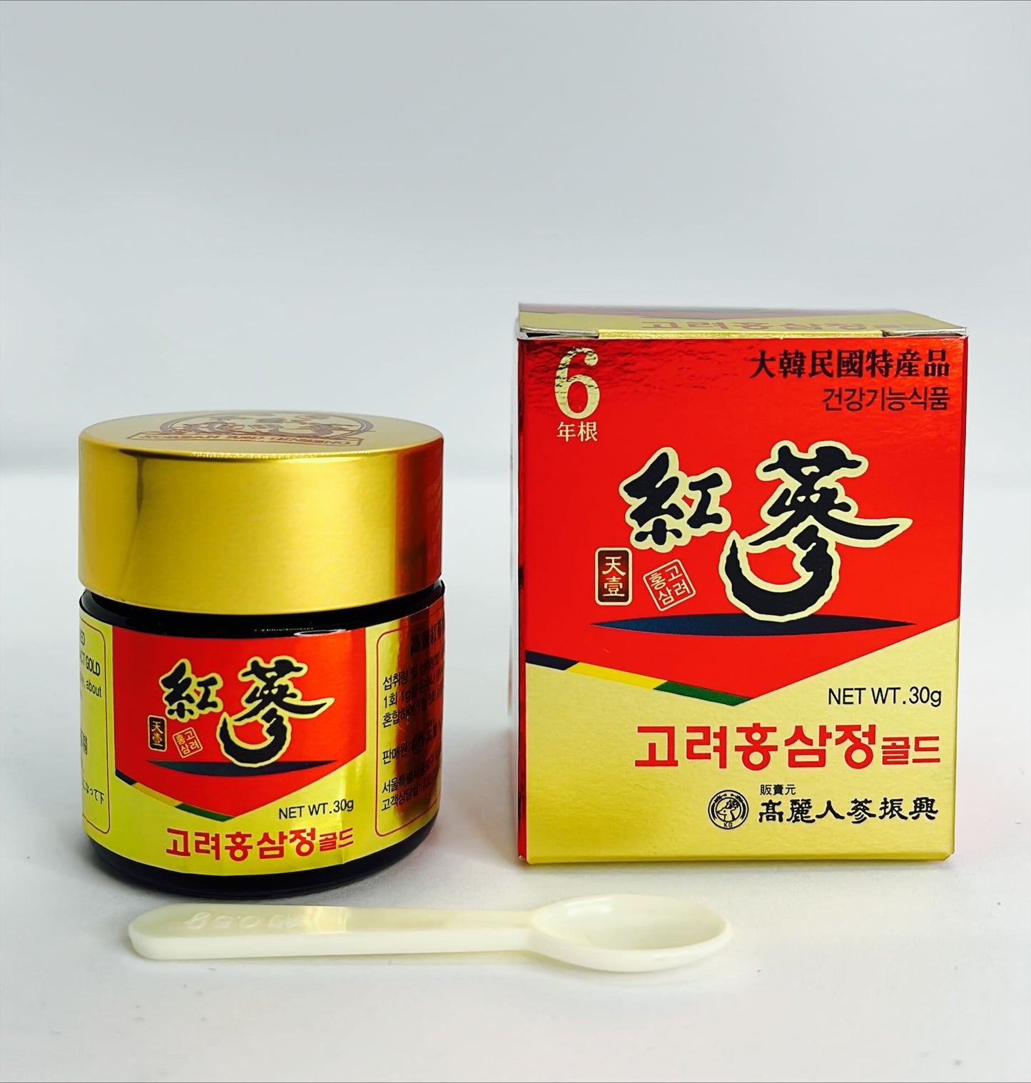 6YEARS Korean RED Ginseng Extract Gold - Ginseng Saponin GINSENOSIDE Natural Super Food Pure Extract 100% (30g)