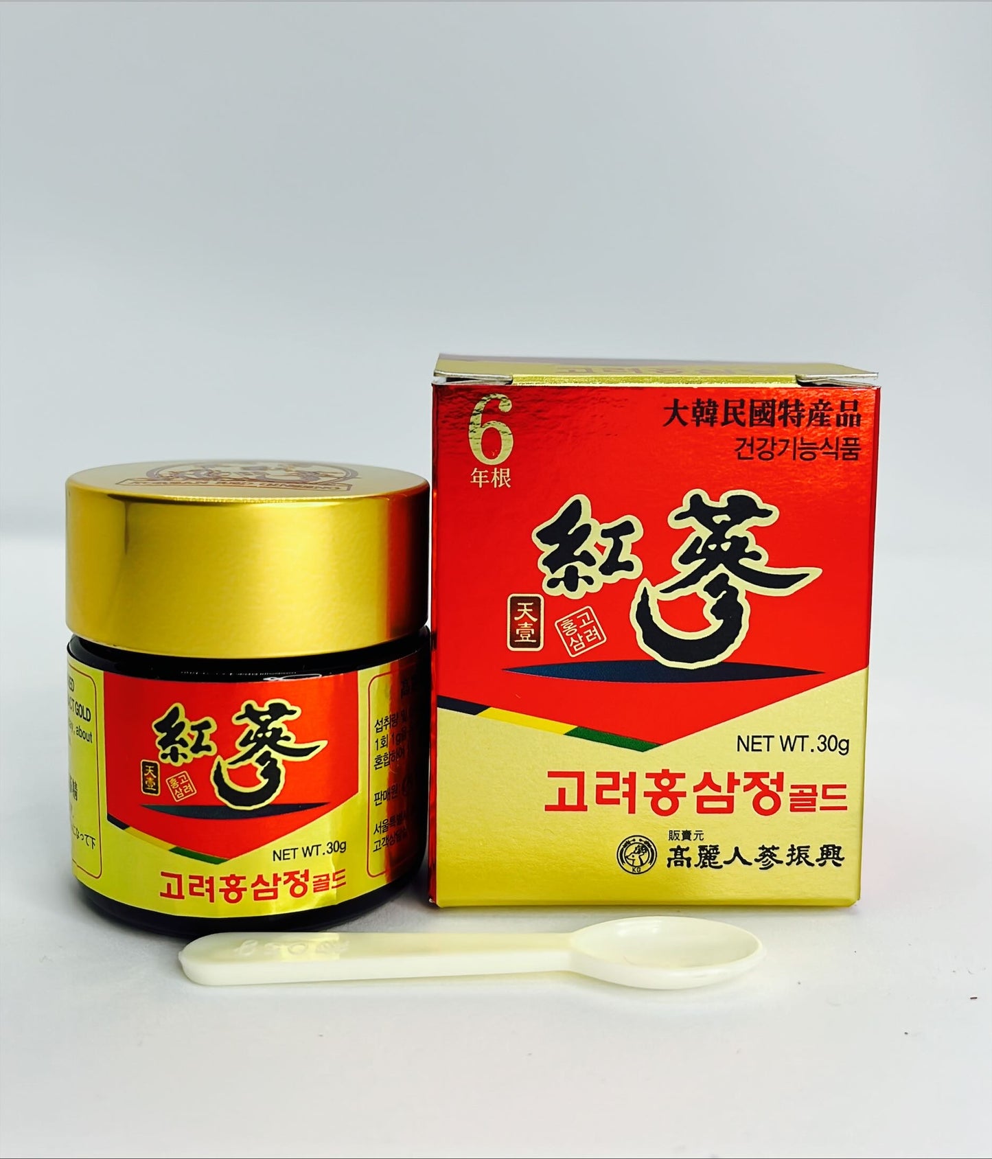 6YEARS Korean RED Ginseng Extract Gold - Ginseng Saponin GINSENOSIDE Natural Super Food Pure Extract 100% (30g)