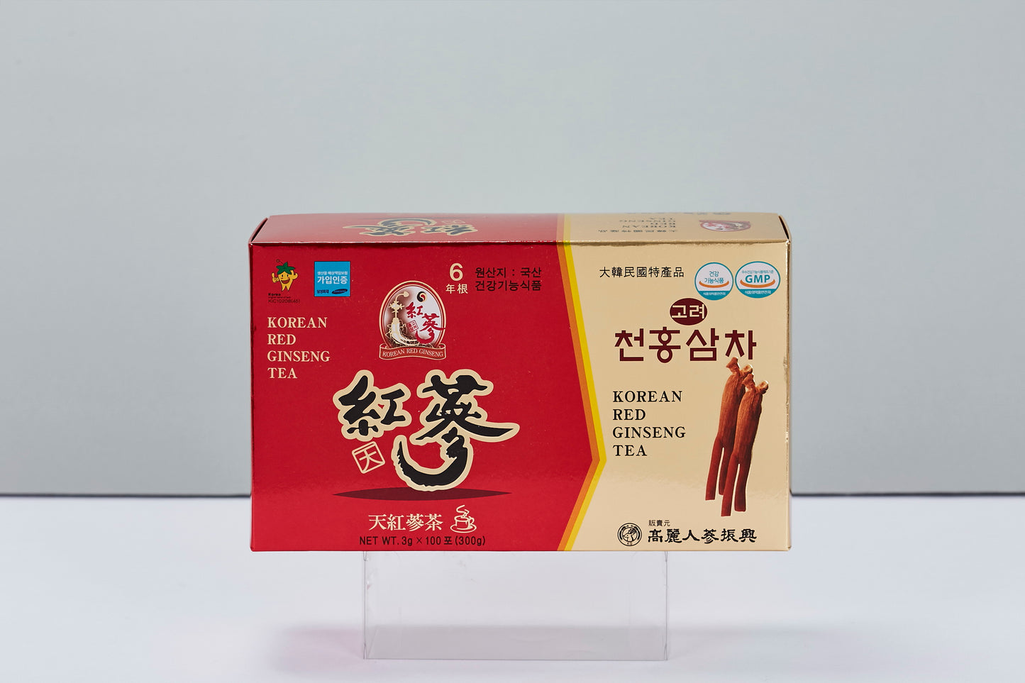 6YEARS KOREAN RED GINSENG TEA GINSENG SAPONIN GINSENOSIDE NATURAL SUPER FOOD (3g x 100 Sachets)